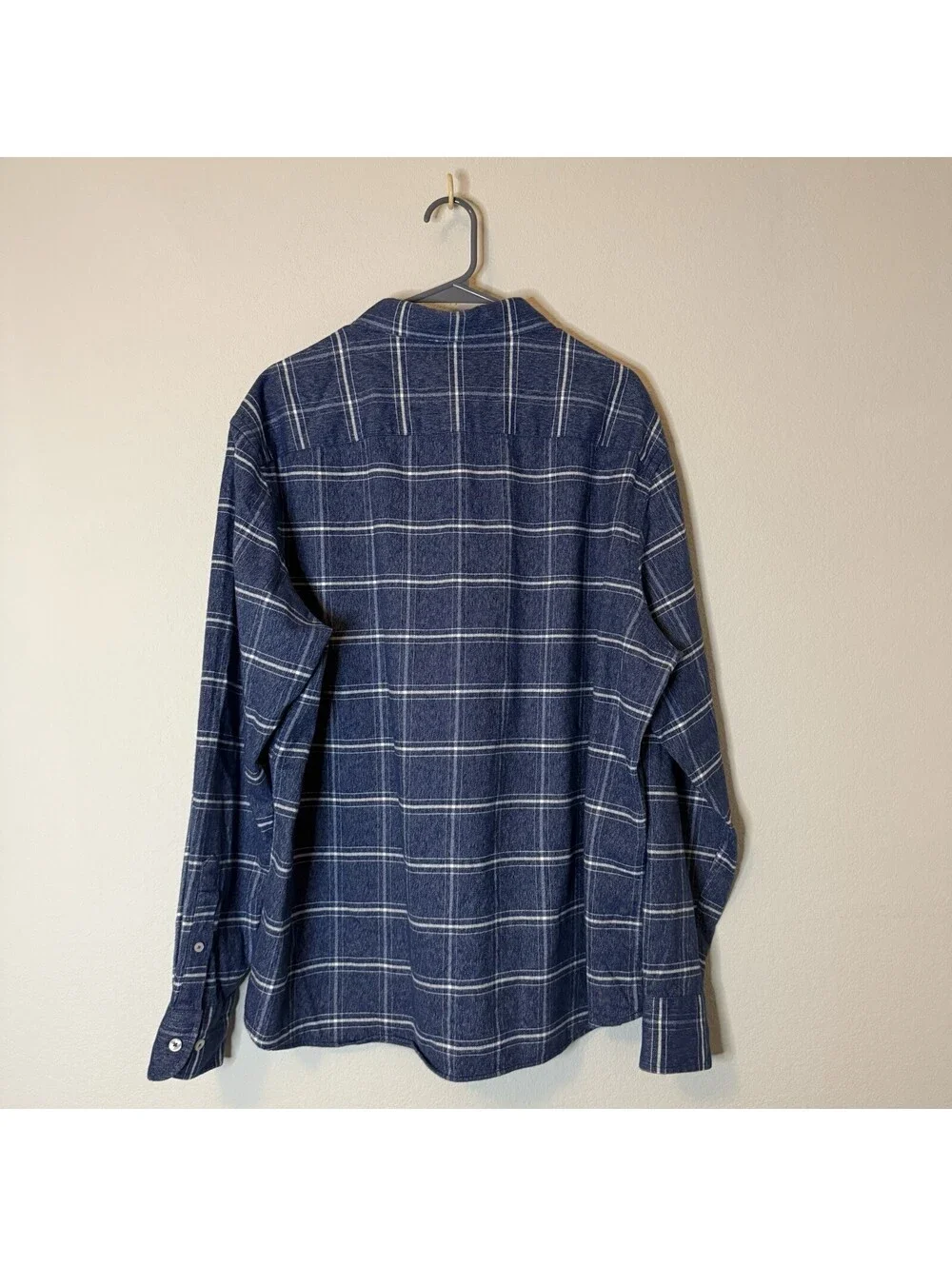 UNTUCKit Brigue Men’s XXL Blue Plaid 100% Cotton Button Front Shirt